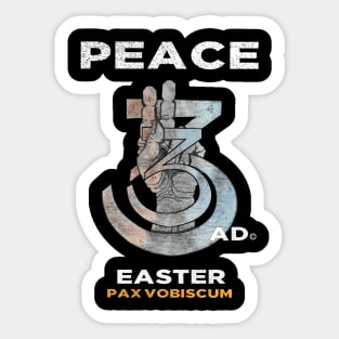 Easter Peace Hand Latin Sign Pox Vobiscum Sticker